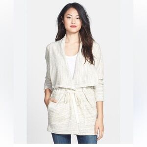 Caslon oversize collar French terry jacket Sz small